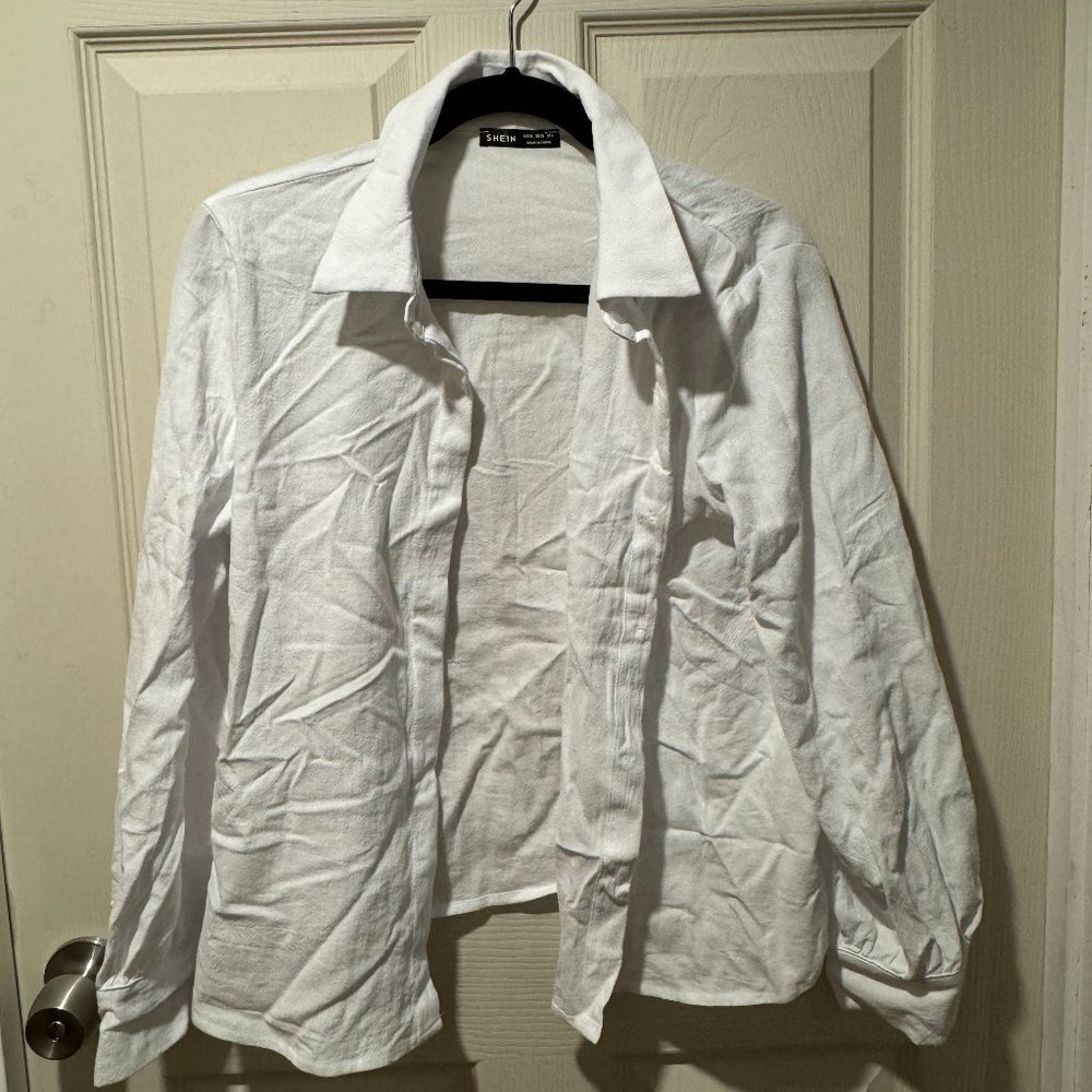 SHEIN Essnce Solid Button Front Skirt